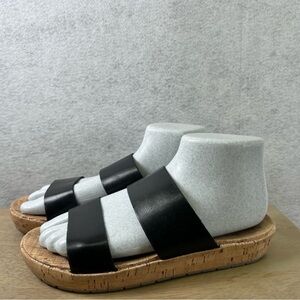 KORK EASE SANDAL BLACK LEATHER STRAP 8.5 M